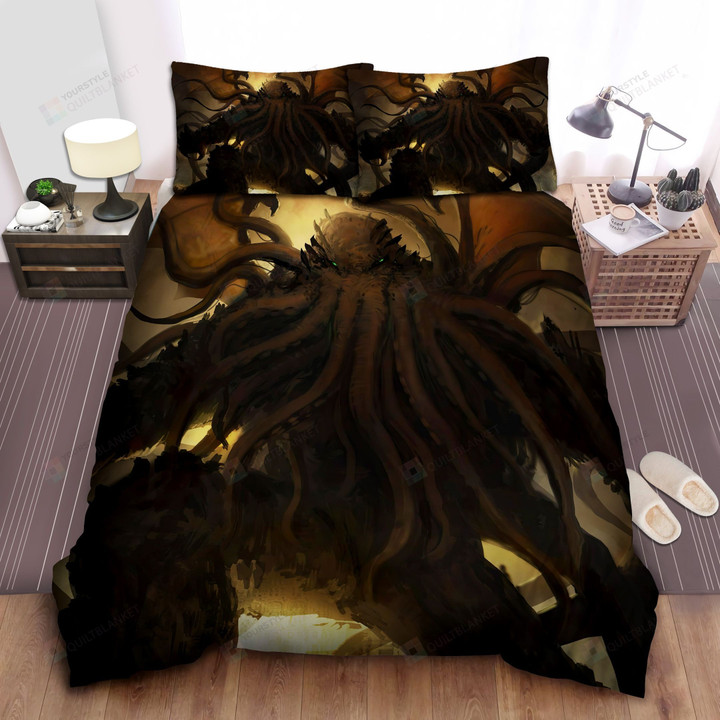 Angry Cthulhu Bed Sheets Spread Comforter Duvet Cover Bedding Sets