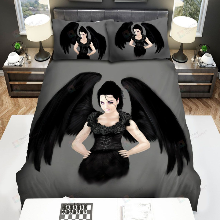 Amy Lee Black Wings Bed Sheets Spread Comforter Duvet Cover Bedding Sets