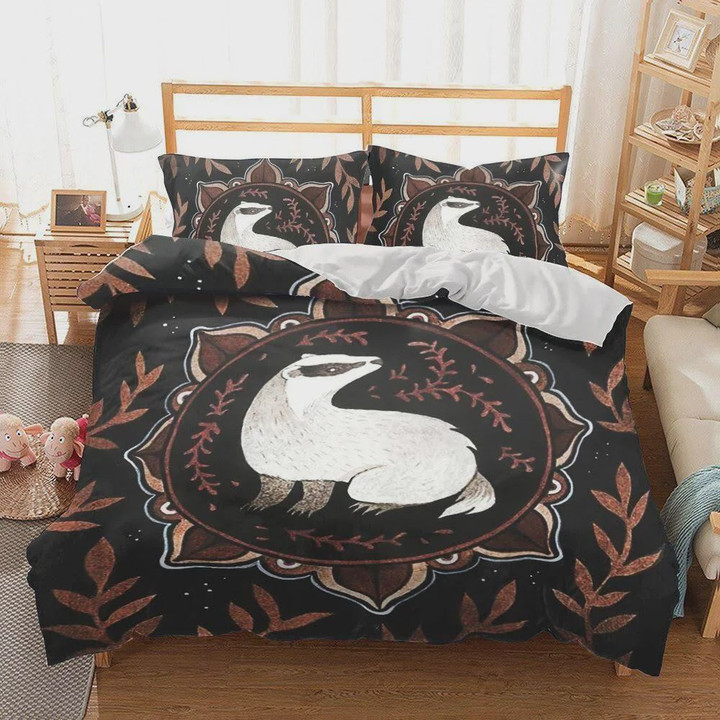 Badger Cotton Bed Sheets Spread Comforter Duvet Cover Bedding Sets