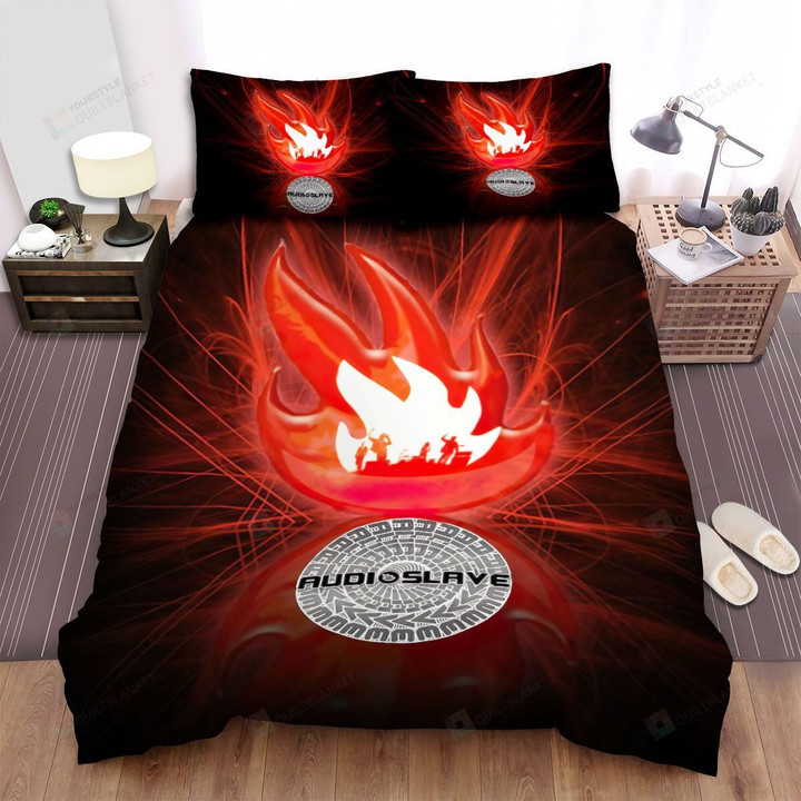 Audioslave Music Band On Fire Art Bed Sheets Spread Comforter Duvet Cover Bedding Sets