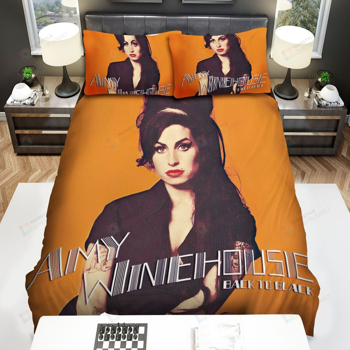 Amy Winehouse Back To Black Cover Bed Sheets Spread Comforter Duvet Cover Bedding Sets