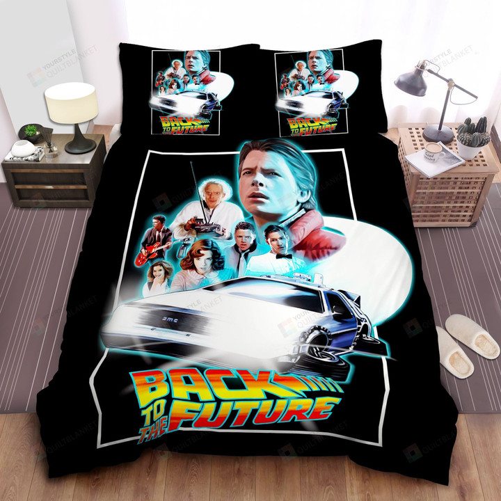 Back To The Future Futuristic Film Poster Bed Sheets Spread Comforter Duvet Cover Bedding Sets