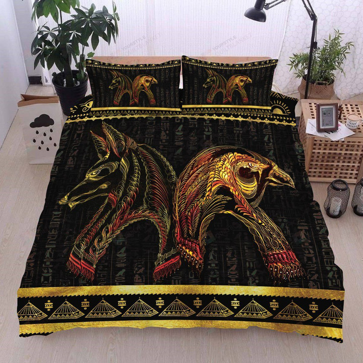 Anubis Cotton Bed Sheets Spread Comforter Duvet Cover Bedding Sets