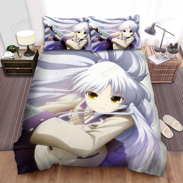 Angel Beats! Character Angel Bed Sheets Spread Comforter Duvet Cover Bedding Sets