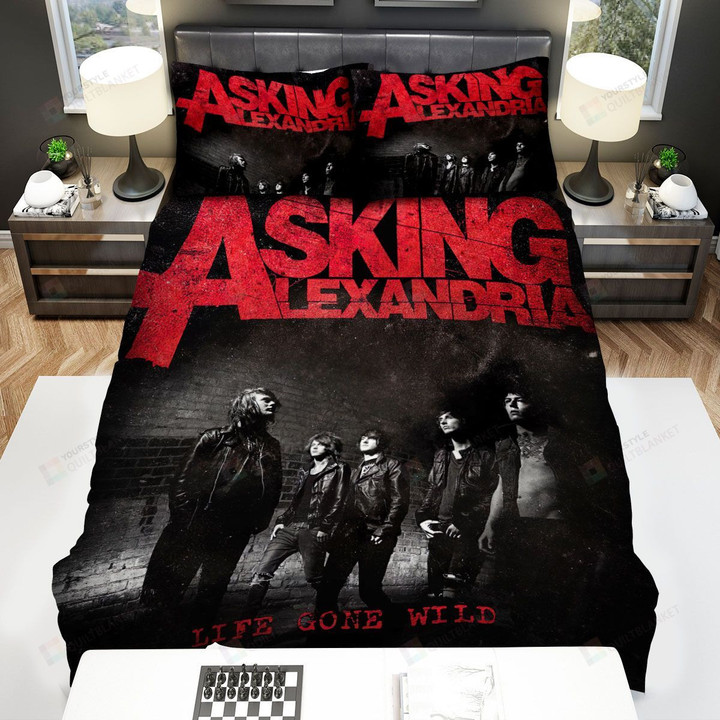 Asking Alexandria Life Gone Wild Album Cover Bed Sheets Spread Comforter Duvet Cover Bedding Sets