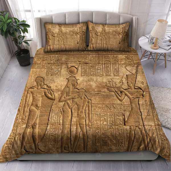 Ancient Egyptian Gods Treasure Mythology Culture Bed Sheets Spread Comforter Duvet Cover Bedding Sets