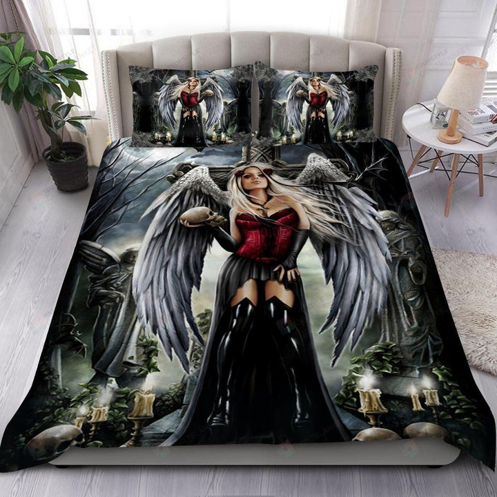 Angel & Demon Cotton Bed Sheets Spread Comforter Duvet Cover Bedding Sets