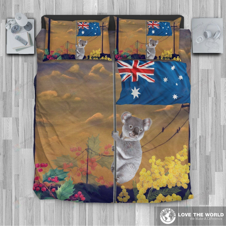Australia Climbing Koala Bed Sheets Duvet Cover Bedding Set Great Gifts For Birthday Christmas Thanksgiving