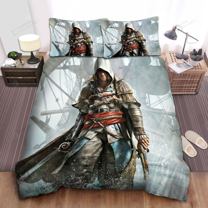 Assassin's Creed Black Flag Pirates Bed Sheets Spread Comforter Duvet Cover Bedding Sets