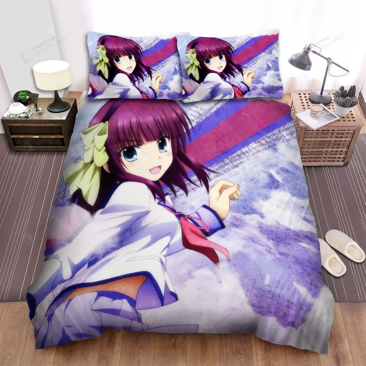 Angel Beats! Yuri Nakamura Bed Sheets Spread Comforter Duvet Cover Bedding Sets