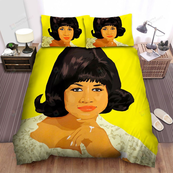 Aretha Franklin Portrait Art Bed Sheets Spread Comforter Duvet Cover Bedding Sets