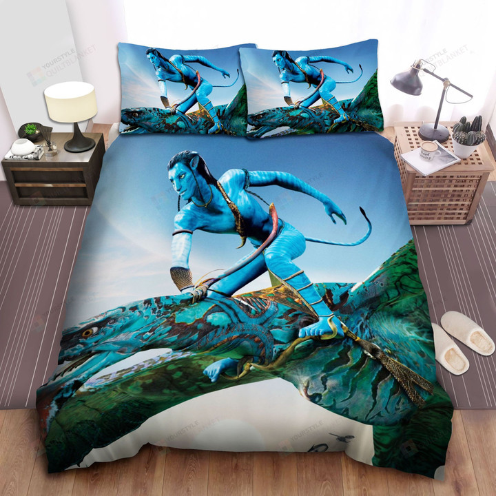 Avatar Jake Sully Standing On A Toruk Bed Sheets Spread Comforter Duvet Cover Bedding Sets