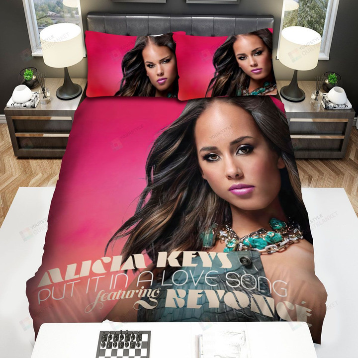 Alicia Keys, Put It In A Love Song Bed Sheets Spread Duvet Cover Bedding Sets