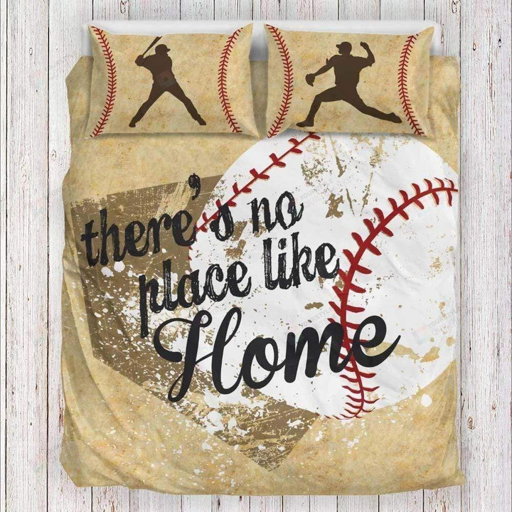 Baseball There'S No Place Like Home Duvet Cover Bedding Set