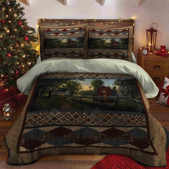 Barn Cotton Bed Sheets Spread Comforter Duvet Cover Bedding Sets