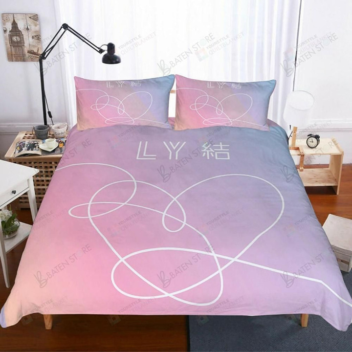 Bangtan Boy Love Letter Bed Sheets Duvet Cover Bedding Set Great Gifts For Birthday Christmas Thanksgiving