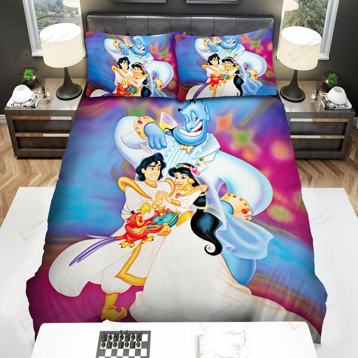 Aladdin And Princess Jasmine Wedding Bed Sheets Spread Comforter Duvet Cover Bedding Sets