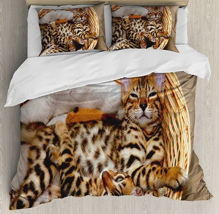 Bengal Cats Bed Sheets Spread Comforter Duvet Cover Bedding Sets