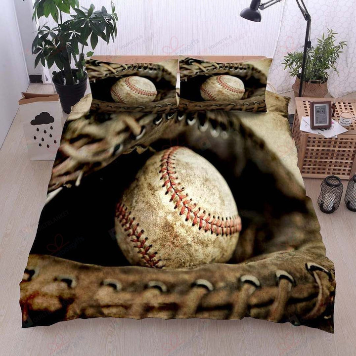 Baseball Vintage Bed Sheets Spread Comforter Duvet Cover Bedding Sets