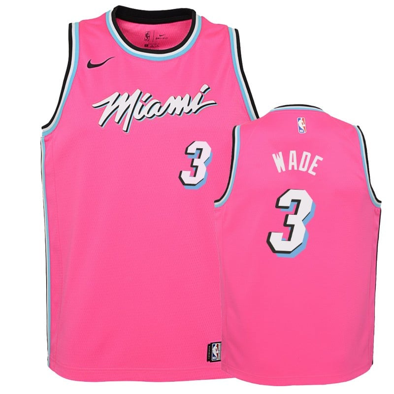 XXL S New Season Miami Heat #3 Dwyane Wade Pink Basketball Jersey Size 