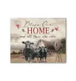 Cow Farm Bless Our Home Canvas Wall Art - Pagift Store