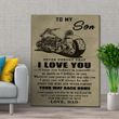 LVL Biker poster  Dad to son Your way back home Canvas Personalized Gift For Son - Matte Canvas - Pagift Store