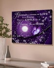 Purple Butterfly Heaven In Our Home Canvas Print Wall Art Gift For Your Family - Pagift Store