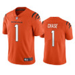 Bengals Ja'Marr Chase 2021 NFL Draft Orange Vapor Limited Jersey
