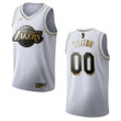 Men's Los Angeles Lakers #00 Custom Golden Edition Jersey - White