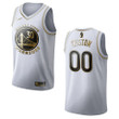 Men's Golden State Warriors #00 Custom Golden Edition Jersey - White