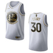 Men's Golden State Warriors #30 Stephen Curry Golden Edition Jersey - White