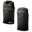 Men's Kentucky Wildcats #4 Nick Richards NCAA Golden Edition Jersey - Black