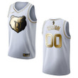 Men's Memphis Grizzlies #00 Custom Golden Edition Jersey - White