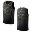 Men's Kansas Jayhawks #22 Andrew Wiggins NCAA Golden Edition Jersey - Black