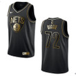 Men's Brooklyn Nets #72 Biggie Smalls Golden Edition Jersey - Black