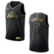 Men's Los Angeles Lakers #5 Tyson Chandler Golden Edition Jersey - Black