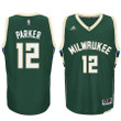 Jabari Parker Milwaukee Bucks adidas Swingman climacool Jersey - Hunter Green