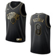 Men's New York Knicks #8 Mario Hezonja Golden Edition Jersey - Black