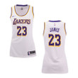 Women's Los Angeles Lakers #23 LeBron James Association Swingman Jersey - White