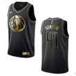 Men's Dallas Mavericks #41 Dirk Nowitzki Golden Edition Jersey - Black