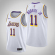 Men's Los Angeles Lakers #11 Zach Norvell Jr. Association Swingman Jersey - White