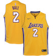 Lonzo Ball Los Angeles Lakers Nike Youth Swingman Jersey Yellow - Icon Edition