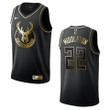 Men's Milwaukee Bucks #22 Khris Middleton Golden Edition Jersey - Black