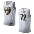 Men's Brooklyn Nets #72 Biggie Smalls Golden Edition Jersey - White