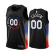 Custom New York Knicks Black City Edition 2020-21 Jersey