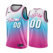 Custom Miami Heat Blue Pick City Edition Vice 2020-21 Jersey