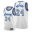 Kobe Bryant Los Angeles Lakers White City Edition New Blue Silver Logo 2020-21 Jersey