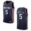 2019-20 Men's New York Knicks #5 Dennis Smith Jr. City Swingman Jersey - Navy