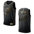 Men's Miami Heat #00 Custom Golden Edition Jersey - Black