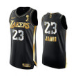 LeBron James Lakers 17X NBA Finals Champions Black Golden Jersey Social justice
